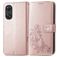 Mobigear Clover OPPO Reno 8T 4G Hülle Klapphülle Geldbörse - Roségold