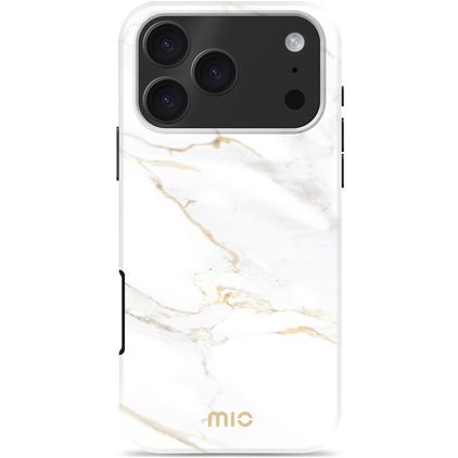 MIO iPhone 17 Pro MagSafe Hülle Hardcase Backcover - White Marble