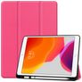 Mobigear Tri-Fold Gel iPad 9 (2021) Hülle TPU,Kunstleder Klapphülle + Stifthalter - Magenta