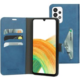 Mobiparts Classic Wallet Samsung Galaxy A33 Hülle Klapphülle Geldbörse - Steel Blue