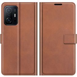 Mobigear Wallet Xiaomi 11T Hülle Klapphülle Geldbörse - Braun