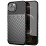 Mobigear Groove iPhone 13 Mini Hülle Flexibles TPU Backcover - Schwarz