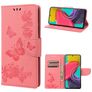 Mobigear Butterfly Samsung Galaxy M53 Hülle Klapphülle Geldbörse - Pink