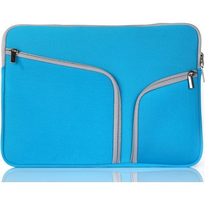 Mobigear Double Zipper Neopren Laptop Sleeve 15 - 16 Zoll Laptop Hülle - Blau