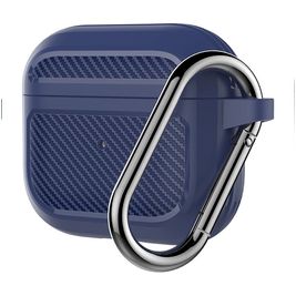 Mobigear Carbon Apple AirPods 3 Hülle Flexibles Silikon - Blau