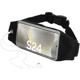 Mobiparts Comfort Fit Belt Handyhalterung Joggen Samsung Galaxy S24 Sporthülle Neopren Gürtel - Schwarz