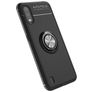 Mobigear Armor Ring Samsung Galaxy A01 Hülle Flexibles TPU Backcover Stoßfest mit Ringhalter - Schwarz