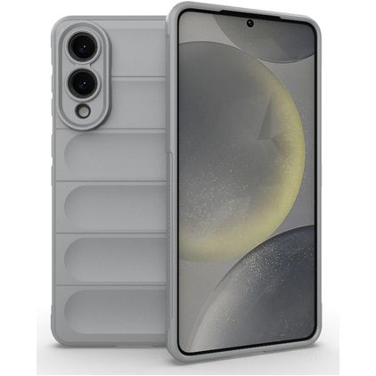 Mobigear Bumpy Samsung Galaxy S25 Edge Hülle Flexibles TPU Backcover - Grau