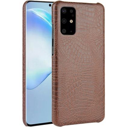 Mobigear Croco Samsung Galaxy S20 Plus Hardcase Backcover - Braun