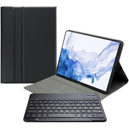 Mobilize Detachable Bluetooth Keyboard Samsung Galaxy Tab S7 Plus Hülle AZERTY Bluetooth Tastatur Klapphülle - Schwarz