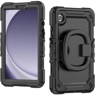 Mobilize Rotating Defender Samsung Galaxy Tab A9 (2023) Hülle Kunststoff,Silikon Backcover + Schulterträger + Ständer - Schwarz