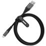 OtterBox Nylon Braided USB-A auf Apple Lightning Kabel MFI 1 m - Schwarz
