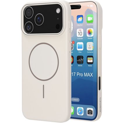Mobiparts Slim Line iPhone 17 Pro Max MagSafe Hülle Hardcase Backcover - Off White