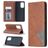 Mobigear Rhombus Slim Samsung Galaxy A52 Hülle Klapphülle - Braun