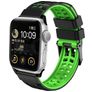Mobigear Aero Armor Silikon Apple Watch Armband Dornschließe - 42/41/40/38 mm - Schwarz / Grün