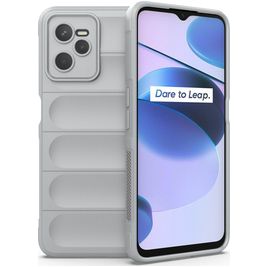 Mobigear Bumpy Realme C35 Hülle Flexibles TPU Backcover - Grau