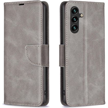 Mobigear Excellent Samsung Galaxy S25 FE Hülle Klapphülle Geldbörse - Grau
