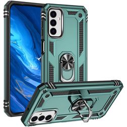 Mobigear Armor Ring Samsung Galaxy M23 Hülle Hardcase Backcover Stoßfest mit Ringhalter - Grün