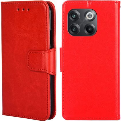 Mobigear Wallet OnePlus 10T Hülle Klapphülle Geldbörse - Rot