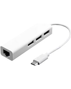 Mobigear USB-C auf Ethernet / USB-A Hub - Weiß