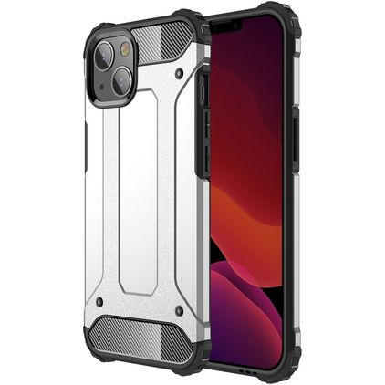 Mobigear Outdoor iPhone 13 Mini Hülle Hardcase Backcover Stoßfest - Silber