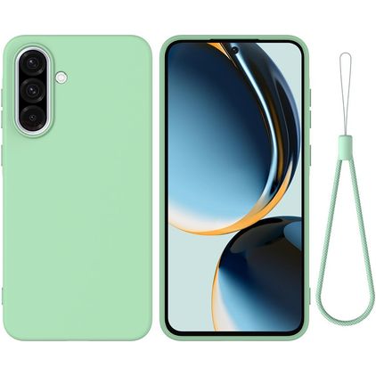 Mobigear Rubber Touch Samsung Galaxy A37 Silikon Hülle Backcover - Grün