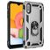 Mobigear Armor Ring Samsung Galaxy A01 Hülle Hardcase Backcover Stoßfest mit Ringhalter - Silber
