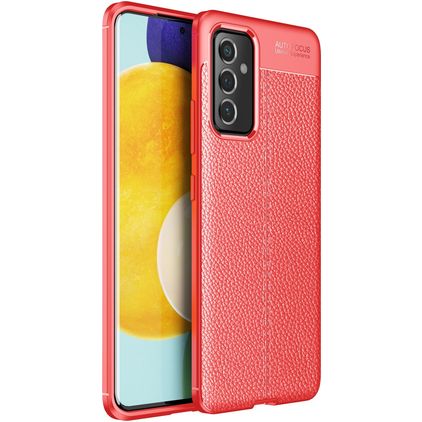 Mobigear Luxury Samsung Galaxy A82 5G Hülle Flexibles TPU Backcover - Rot