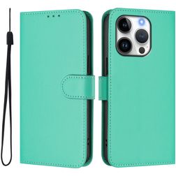 Mobigear Urban Wallet iPhone 16 Pro Hülle Klapphülle Geldbörse - Grün