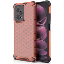 Mobigear Honeycomb POCO X5 Pro Hülle Hardcase Backcover Stoßfest - Rot