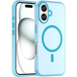 Mobigear Shockproof iPhone 16 MagSafe Hülle Flexibles TPU Backcover - Blau
