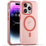 Mobigear Shockproof iPhone 16 Pro MagSafe Hülle Flexibles TPU Backcover - Rot