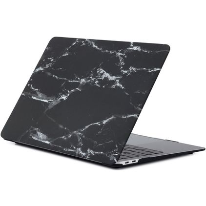 Mobigear Marble MacBook Air 13 Zoll (2018-2020) Hardshell Hülle Laptop Cover MacBook Case - Schwarz - Modell A1932 / A2179 / A2337