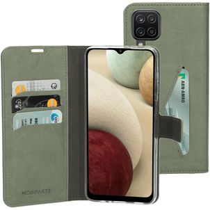 Mobiparts Classic Wallet Samsung Galaxy A12 Hülle Klapphülle Geldbörse - Stone Green
