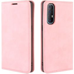 Mobigear Retro Slim OPPO Reno 3 Pro Hülle Klapphülle Geldbörse - Pink