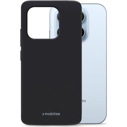 Mobilize Rubber Gelly Xiaomi 17T Pro Hülle Flexibles TPU Backcover - Schwarz