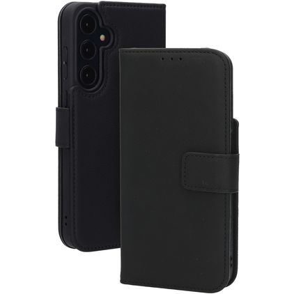 Mobiparts Wallet Samsung Galaxy A35 Hülle Echtes Leder Klapphülle Geldbörse - Schwarz