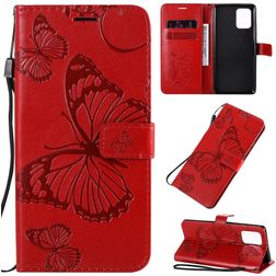 Mobigear Butterfly Samsung Galaxy S10 Lite Klapphülle Portemonnaie - Rot