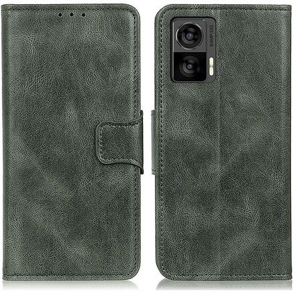 Mobigear Classy Motorola Edge 30 Neo Hülle Klapphülle Geldbörse - Grün