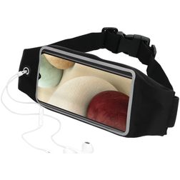 Mobiparts Comfort Fit Belt Handyhalterung Joggen Samsung Galaxy A12 Sporthülle Neopren Gürtel - Schwarz