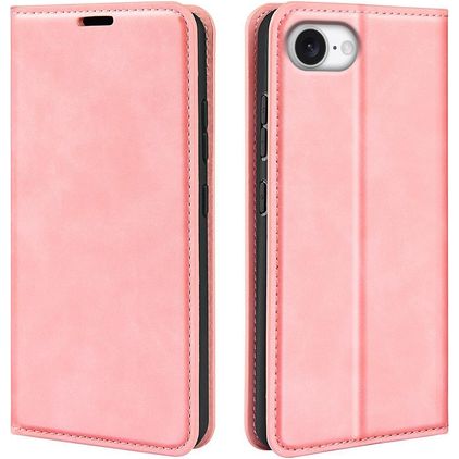 Mobigear Retro Slim iPhone 16e Hülle Klapphülle Geldbörse - Pink