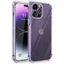 Mobigear Cushion Durchsichtig iPhone 14 Pro Hülle Flexibles TPU Backcover Stoßfest - Transparent