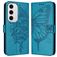 Mobigear Butterfly Samsung Galaxy S24 FE Hülle Klapphülle Geldbörse - Blau