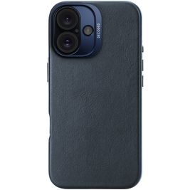 Decoded iPhone 16 MagSafe Hülle Echtes Leder Backcover - Marineblau