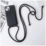Mobigear Lanyard Card iPhone 15 Plus Silikon Handykette mit Kartenfach - Schwarz