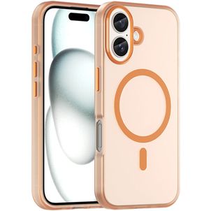 Mobigear Shockproof iPhone 16 MagSafe Hülle Flexibles TPU Backcover - Orange