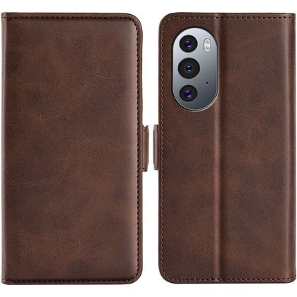 Mobigear Slim Magnet Motorola Edge X30 Hülle Klapphülle Geldbörse - Braun