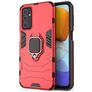Mobigear Armor Ring Samsung Galaxy M23 Hülle Hardcase Backcover Stoßfest mit Ringhalter - Rot