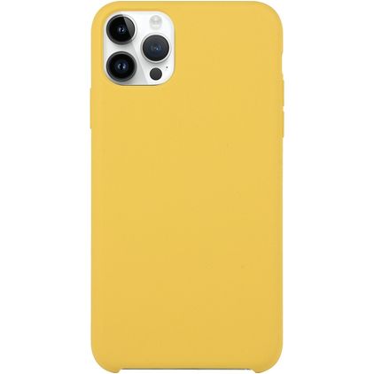 Mobigear Rubber Touch iPhone 15 Pro Silikon Hülle Backcover - Gelb