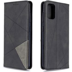 Mobigear Rhombus Slim Samsung Galaxy A41 Hülle Klapphülle - Schwarz